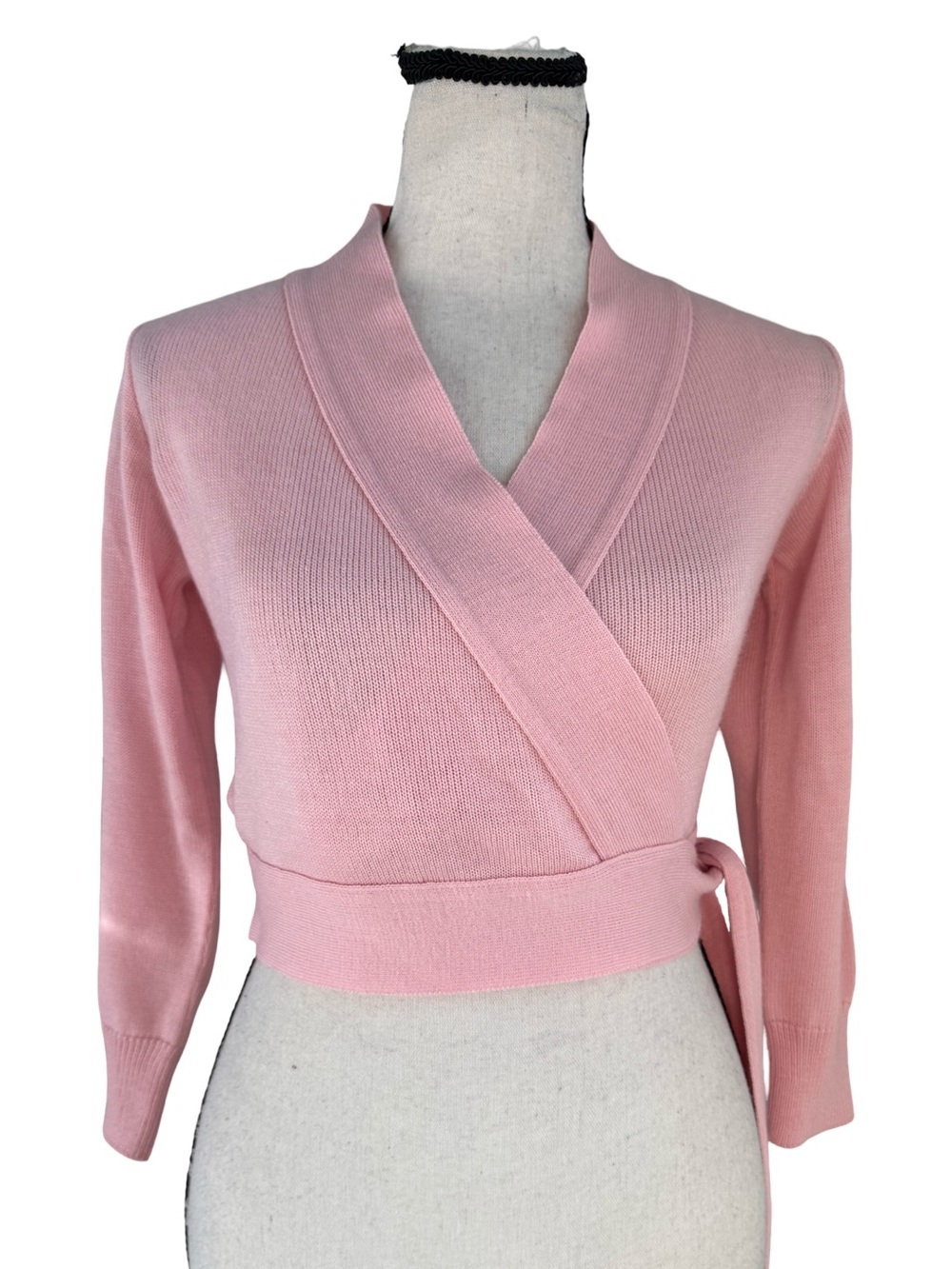 Eurotard Pink Wrap Ballet Cardigan Sweater Shrug Long Sleeve Dance Warm Up Top M